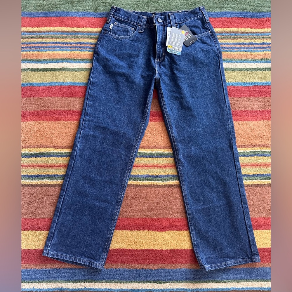 NWT Carhartt Midstone Flame Resistant Relaxed Fit Jeans